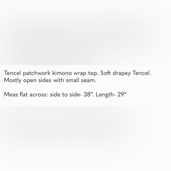 ✨ Philosophy Tencel Patchwork Kimono Top - Picture 10 of 10